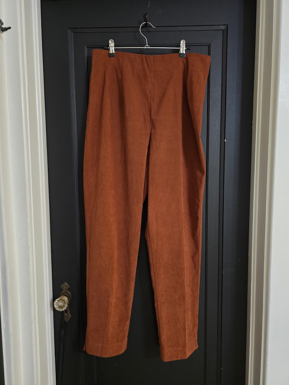 Notations Straight-Leg Corduroy Pants in Rust